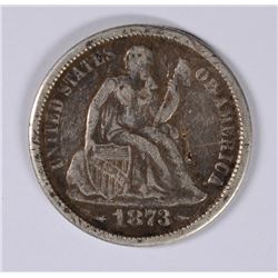 1873-S SEATED DIME VF