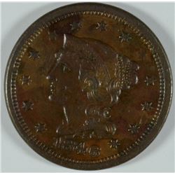 1846 LARGE CENT AU-50