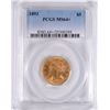 Image 1 : 1893 $5.00 GOLD LIBERTY PCGS MS-64+