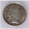 Image 2 : 1910 BARBER DIME, SEGS AU-50 ( cleaned )