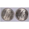 Image 2 : 1922 AND 1923 PEACE SILVER DOLLARS, CH UNC.
