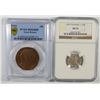 Image 1 : 1947 PANAMA 1/10B NGC AU55 & 1910 1D GREAT BRITAIN PCGS MS64 RB