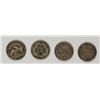 Image 2 : (4) DIMES: 1897 BARBER FINE, 1902 BARBER VF, 1885 SEATED VG, 1834 BUST VG