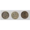 Image 2 : (3) HALF DIMES: 1857 SEATED VF-XF, 1873  FINE, 1834 BUST FINE