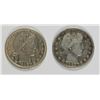 Image 1 : 1908-D BARBER QUARTER VF-XF, 1893 BARBER QUARTER VG-F