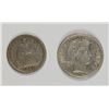Image 1 : TYPE COINS: 1844 HALF DIME XF, 1912-D BARBER DIME XF