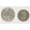 Image 2 : TYPE COINS: 1844 HALF DIME XF, 1912-D BARBER DIME XF