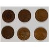 Image 1 : (6) INDIAN HEAD CENTS: 1889 AU, 1905 AU+, 1908 XF, 1903 XF, 1902 XF, 1890 XF