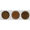 Image 1 : (3) INDIAN HEAD CENTS: 1896 UNC, 1865 G-VG, 1902 XF