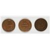 Image 2 : (3) INDIAN HEAD CENTS: 1896 UNC, 1865 G-VG, 1902 XF