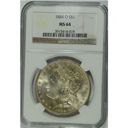 1884-O MORGAN DOLLAR NGC MS-64
