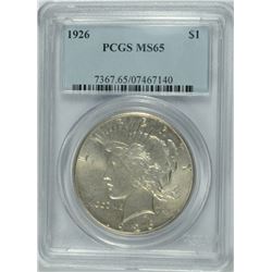 1926 PEACE DOLLAR PCGS MS-65