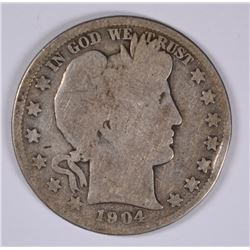 1904-S BARBER HALF DOLLAR GOOD