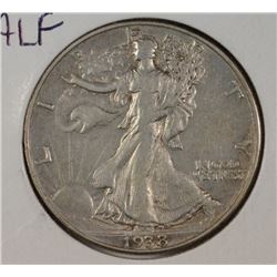 1938-D WALKING LIBERTY HALF DOLLAR VF-35