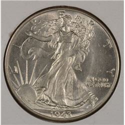 1943 WALKING LIBERTY HALF DOLLAR CH BU
