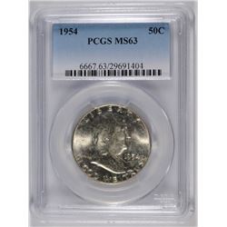 1954 FRANKLIN HALF DOLLAR PCGS MS-63