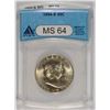 Image 1 : 1954-S FRANKLIN HALF DOLLAR ANACS MS-64