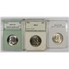 Image 1 : (3) SLABBED FRANKLIN HALF DOLLARS (52-D, 54, 58-D)