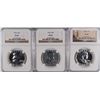 Image 1 : LOT OF ( 3 ) 1958 FRANKLIN HALF DOLLARS: (2)-NGC PROOF-65 & (1)-NGC PROOF-66