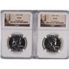 Image 1 : LOT OF ( 2 ) 1959 FRANKLIN HALF DOLLARS, NGC PROOF-66