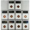Image 2 : LOT OF ( 10 ) 1958-D LINCOLN CENTS, NGC  MS-66 RED
