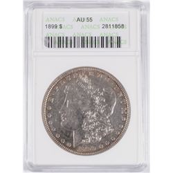 1899 MORGAN SILVER DOLLAR ANACS AU-55