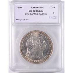 1900 LAFAYETTE DOLLAR, SEGS MS-62 ( lite cleaned reverse )