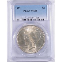 1922 PEACE DOLLAR, PCGS MS-65