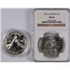 Image 1 : 1983-S OLYMPIC SILVER DOLLAR, NGC MS-69 AND 1988 OLYMPIC SILVER DOLLAR COIN/CAP