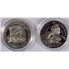 Image 1 : U.S COMMEM. PROOF SILVER DOLLARS: 1987 CONSTITUTION & 2000 LIBRARY OF CONGRESS