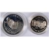 Image 1 : 1991 MOUNT RUSHMOORE Pf SILVER DOLLAR AND CLAD HALF DOLLAR WITH INNER BOX ONLY