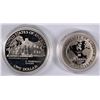 Image 2 : 1990 EISENHOWER Pf SILVER DOLLAR & 1995 Pf BASEBALL HALF DOLLAR, COINS/CAPS ONLY