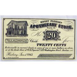 W. Elliot Woodward 20-cent Scrip