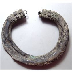 Near Eastern silver armlet with decorated terminals