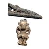 Image 2 : A pair of Egyptian amulets, Crocodile & Bes