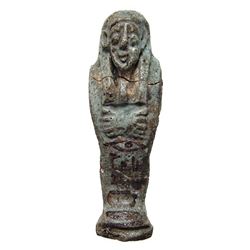 A nice Egyptian pale blue faience ushabti