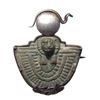 Image 1 : Silver brooch with Egyptian faience Aegis amulet