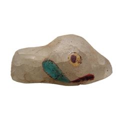 Egyptian inlaid alabaster amulet of a fish