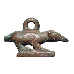 Egyptian bronze amulet of an Ichneumon or Shrew