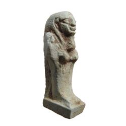 Egyptian pale green faience amulet of an Ushabti