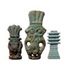 Image 1 : A lot of 3 Egyptian faience amulets