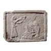 Image 1 : Egyptian limestone plaque with two figures