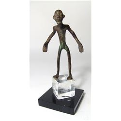 Molded bronze Italic / Sardinian, figure of a man