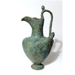 A beautiful Roman bronze ewer, collected c. 1913-1915
