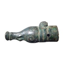 Roman bronze decorative element, elephant or pig head
