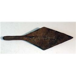 A large iron spear or javelin point