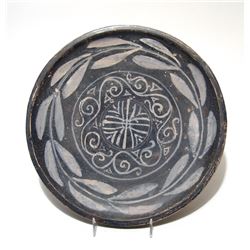 A lovely Greek black-glazed plate