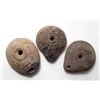 Image 1 : A lot of 3 Roman ‘Frog’ lamps from Egypt