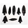 Image 1 : Eight obsidian spear points from Michoacan Mexico