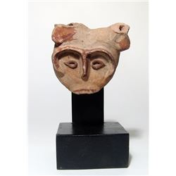 A terracotta head from a bull, Roman Egypt